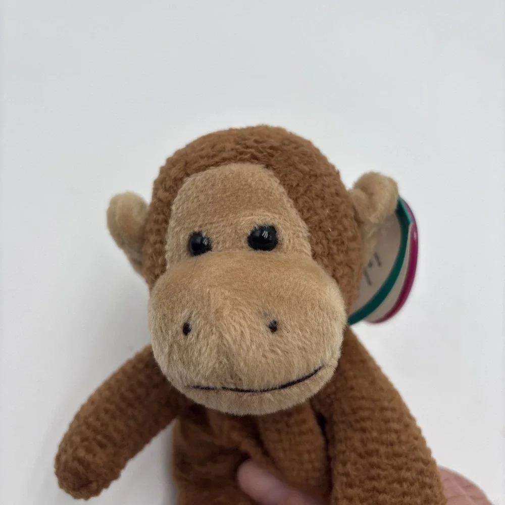 Vintage 1999 Avon Full O Beans June Coconut The Monkey Stuffed Plush Beanie Doll